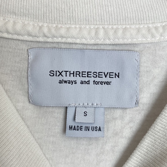 (A2) REVOLVE SIXTHREESEVEN Graphic Tee in Peace Vintage White Size Medium, NWOT - Picture 7 of 12